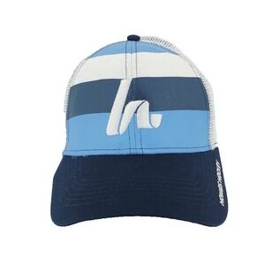 Howies Hockey Blue Striped Trucker Hat Mesh Snapback Adjustable Embroidered Cap‎